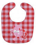 Cupid Monster Angel on Plaid #5 Baby Bib Easy-Clean Baby Bib Baby Feeding Accessory Baby Mealtime Essential, 10 x 13, Multicolor