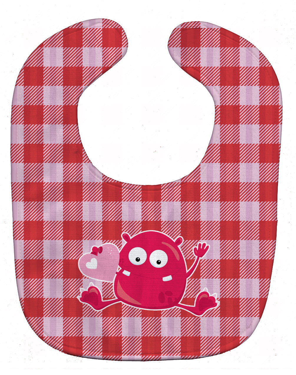 Cupid Monster Angel on Plaid #6 Baby Bib Easy-Clean Baby Bib Baby Feeding Accessory Baby Mealtime Essential, 10 x 13, Multicolor