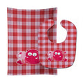Cupid Monster Angel on Plaid #6 Baby Bib & Burp Cloth Easy-Clean Baby Bib Baby Feeding Accessory Baby Mealtime Essential