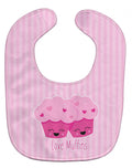 Love Muffins Baby Bib Easy-Clean Baby Bib Baby Feeding Accessory Baby Mealtime Essential, 10 x 13, Multicolor
