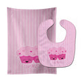 Love Muffins Baby Bib & Burp Cloth Easy-Clean Baby Bib Baby Feeding Accessory Baby Mealtime Essential