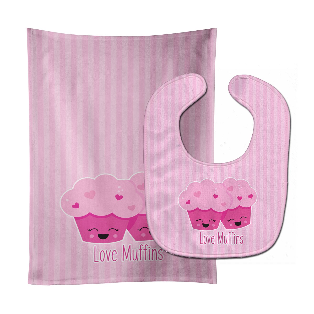 Love Muffins Baby Bib & Burp Cloth Easy-Clean Baby Bib Baby Feeding Accessory Baby Mealtime Essential
