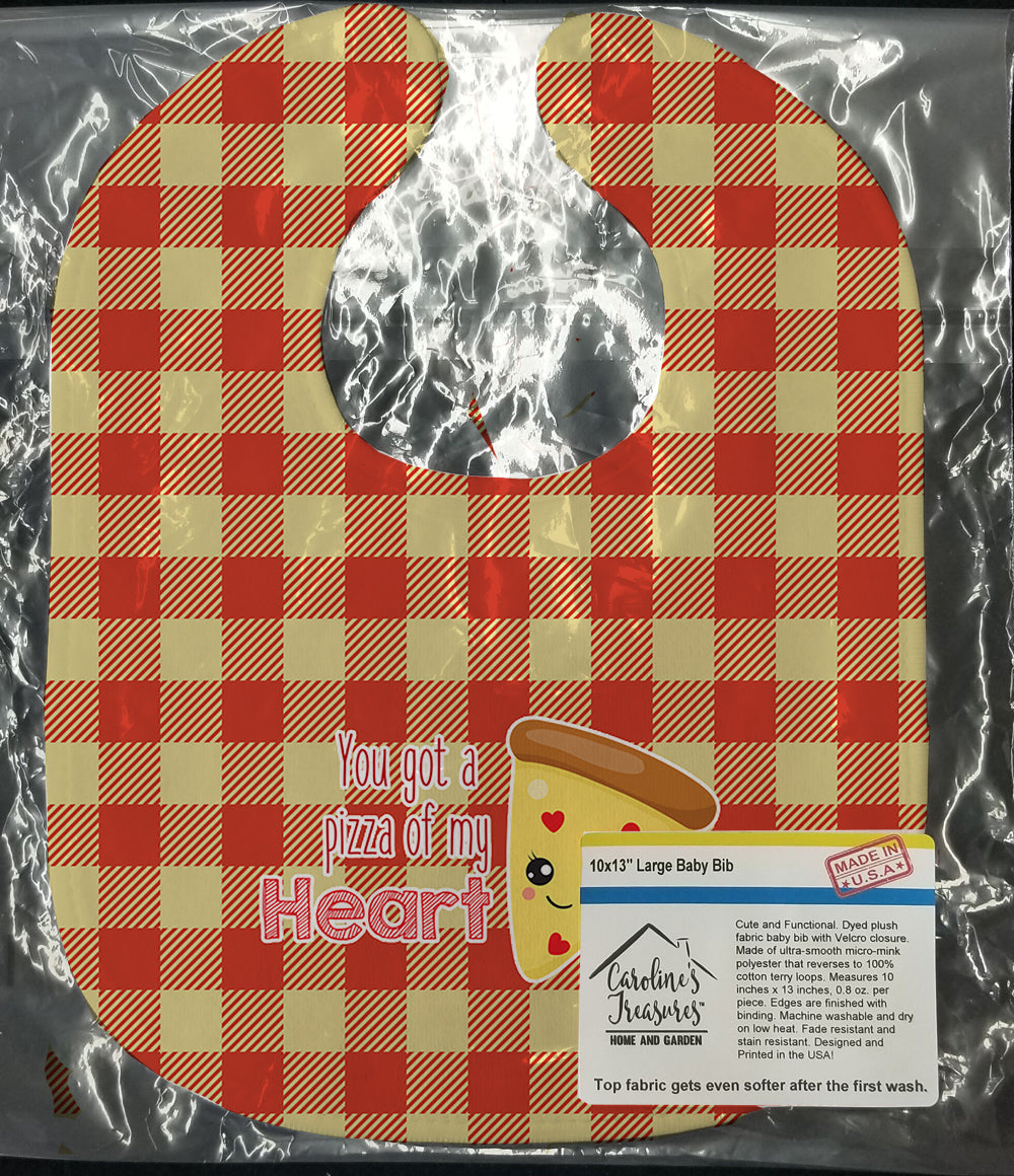 You got a Pizza of my Heart Baby Bib Easy-Clean Baby Bib Baby Feeding Accessory Baby Mealtime Essential, 10 x 13, Multicolor