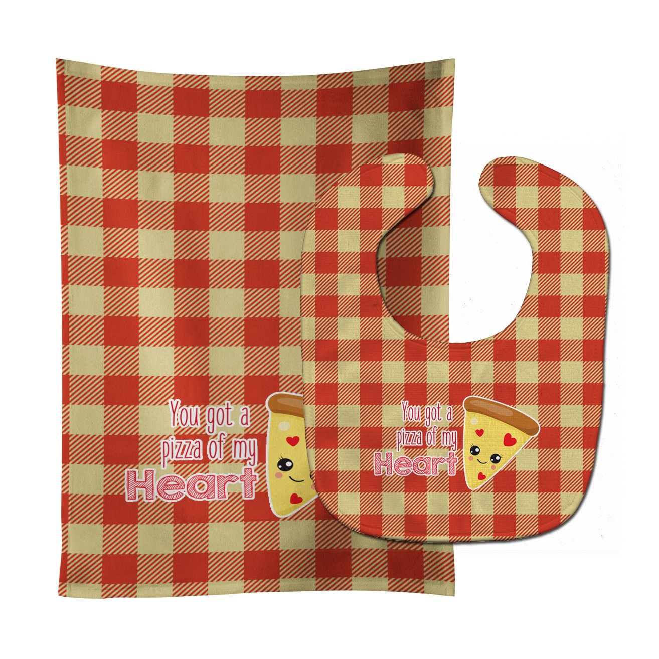 You got a Pizza of my Heart Baby Bib & Burp Cloth Easy-Clean Baby Bib Baby Feeding Accessory Baby Mealtime Essential