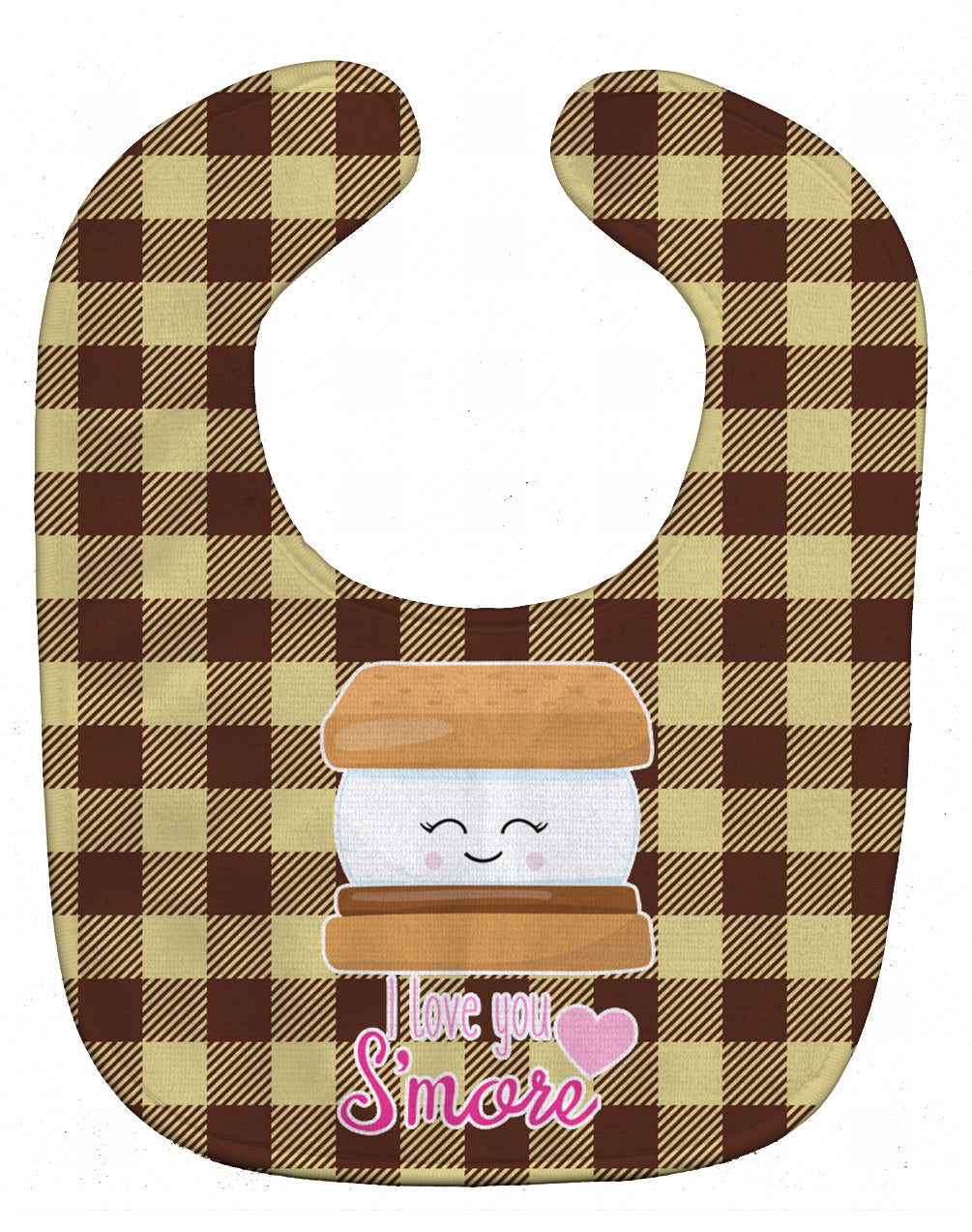 I love you Smores Baby Bib Easy-Clean Baby Bib Baby Feeding Accessory Baby Mealtime Essential, 10 x 13, Multicolor
