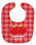 I love you from my head to-ma-toes Baby Bib Easy-Clean Baby Bib Baby Feeding Accessory Baby Mealtime Essential, 10 x 13, Multicolor
