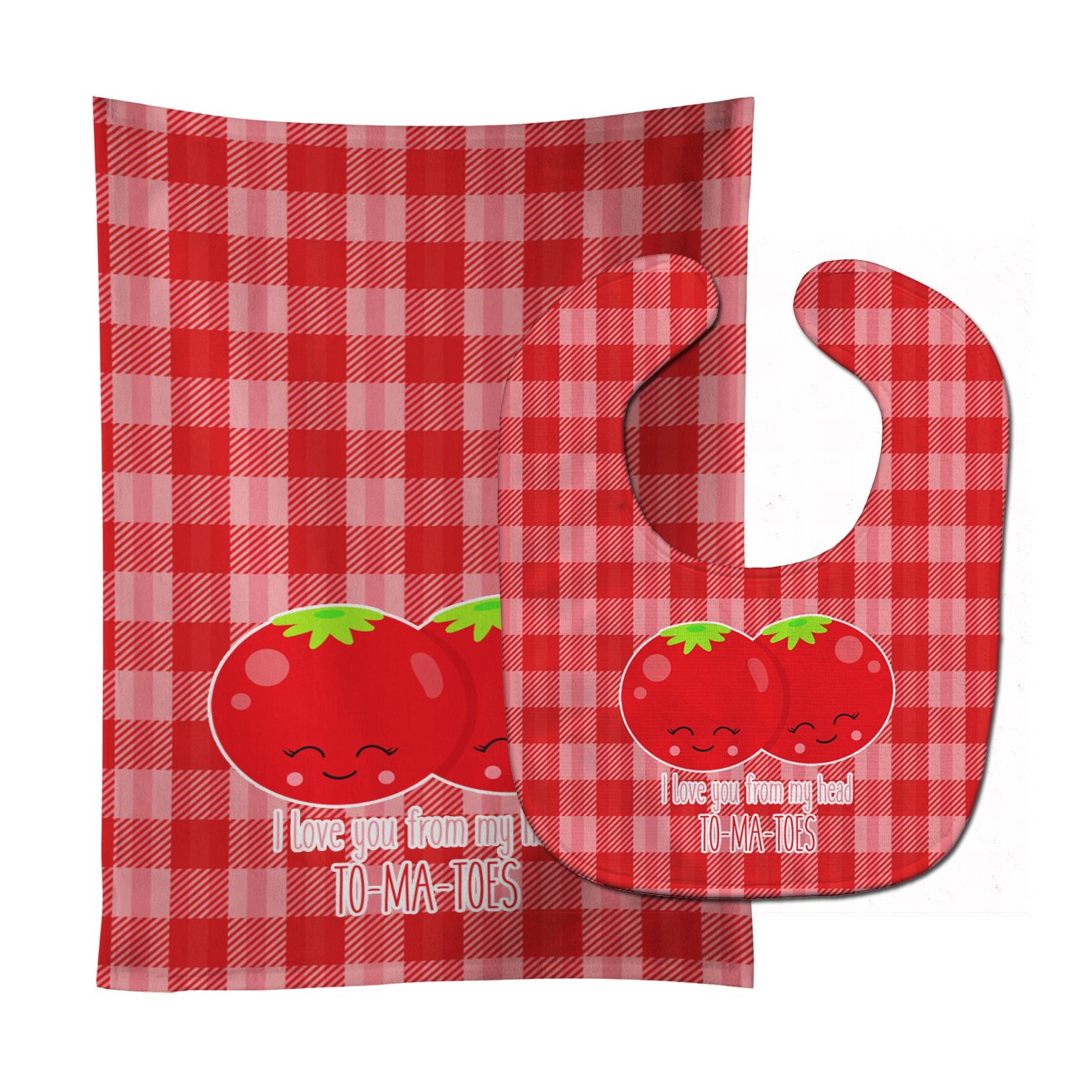 I love you from my head to-ma-toes Baby Bib & Burp Cloth Easy-Clean Baby Bib Baby Feeding Accessory Baby Mealtime Essential
