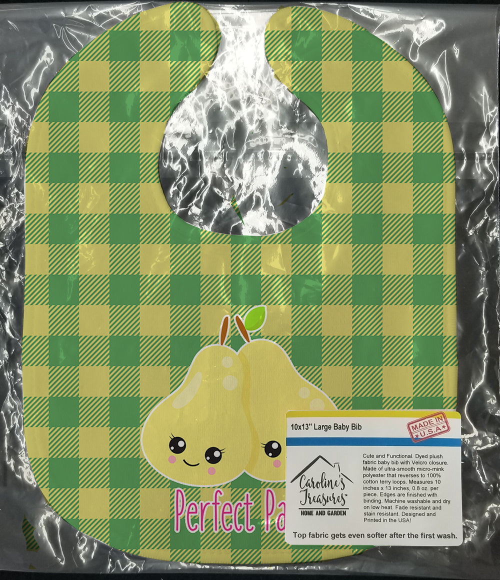 Perfect Pear Baby Bib Easy-Clean Baby Bib Baby Feeding Accessory Baby Mealtime Essential, 10 x 13, Multicolor