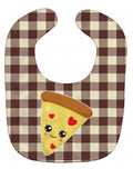 Pizza Baby Bib Easy-Clean Baby Bib Baby Feeding Accessory Baby Mealtime Essential, 10 x 13, Multicolor