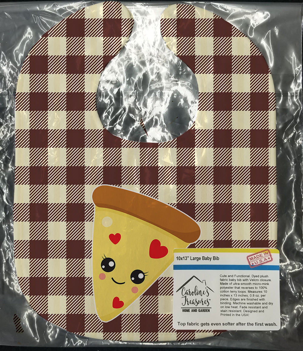 Pizza Baby Bib Easy-Clean Baby Bib Baby Feeding Accessory Baby Mealtime Essential, 10 x 13, Multicolor