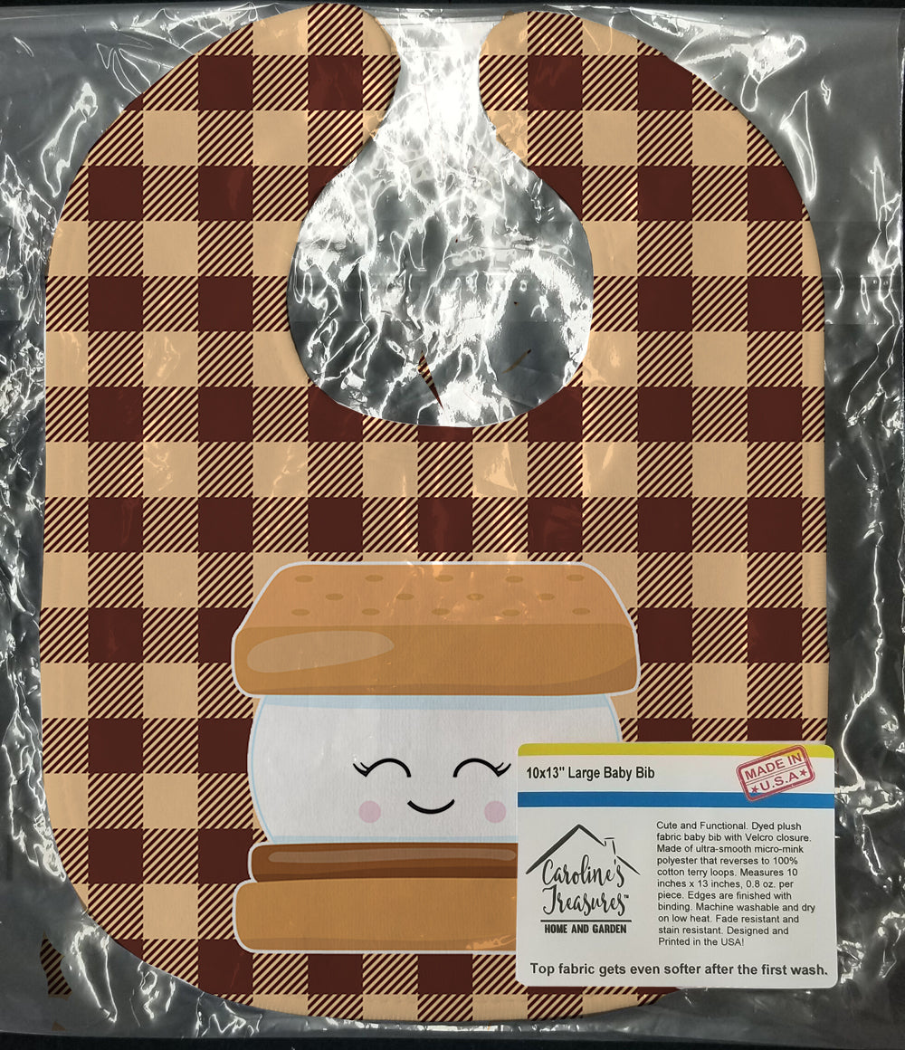 Smores Baby Bib Easy-Clean Baby Bib Baby Feeding Accessory Baby Mealtime Essential, 10 x 13, Multicolor