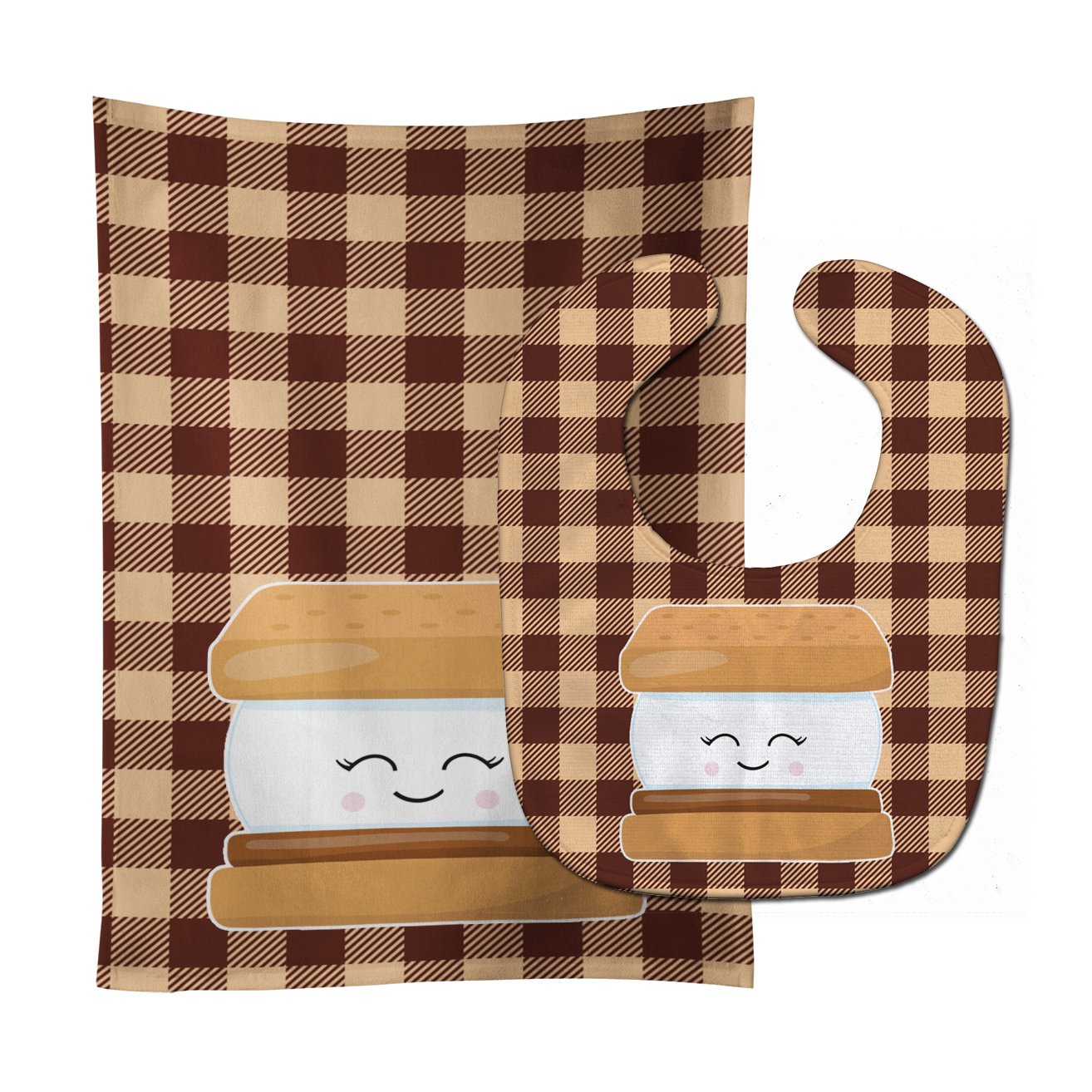 Smores Baby Bib & Burp Cloth Easy-Clean Baby Bib Baby Feeding Accessory Baby Mealtime Essential