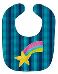 Multicolor Shooting Star Baby Bib Easy-Clean Baby Bib Baby Feeding Accessory Baby Mealtime Essential, 10 x 13, Multicolor