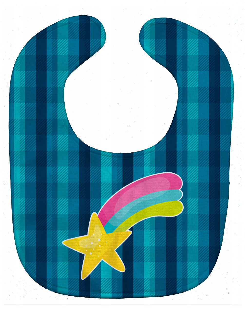 Multicolor Shooting Star Baby Bib Easy-Clean Baby Bib Baby Feeding Accessory Baby Mealtime Essential, 10 x 13, Multicolor