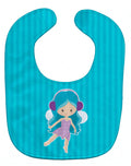 Blue Haired Fairy Baby Bib Easy-Clean Baby Bib Baby Feeding Accessory Baby Mealtime Essential, 10 x 13, Multicolor