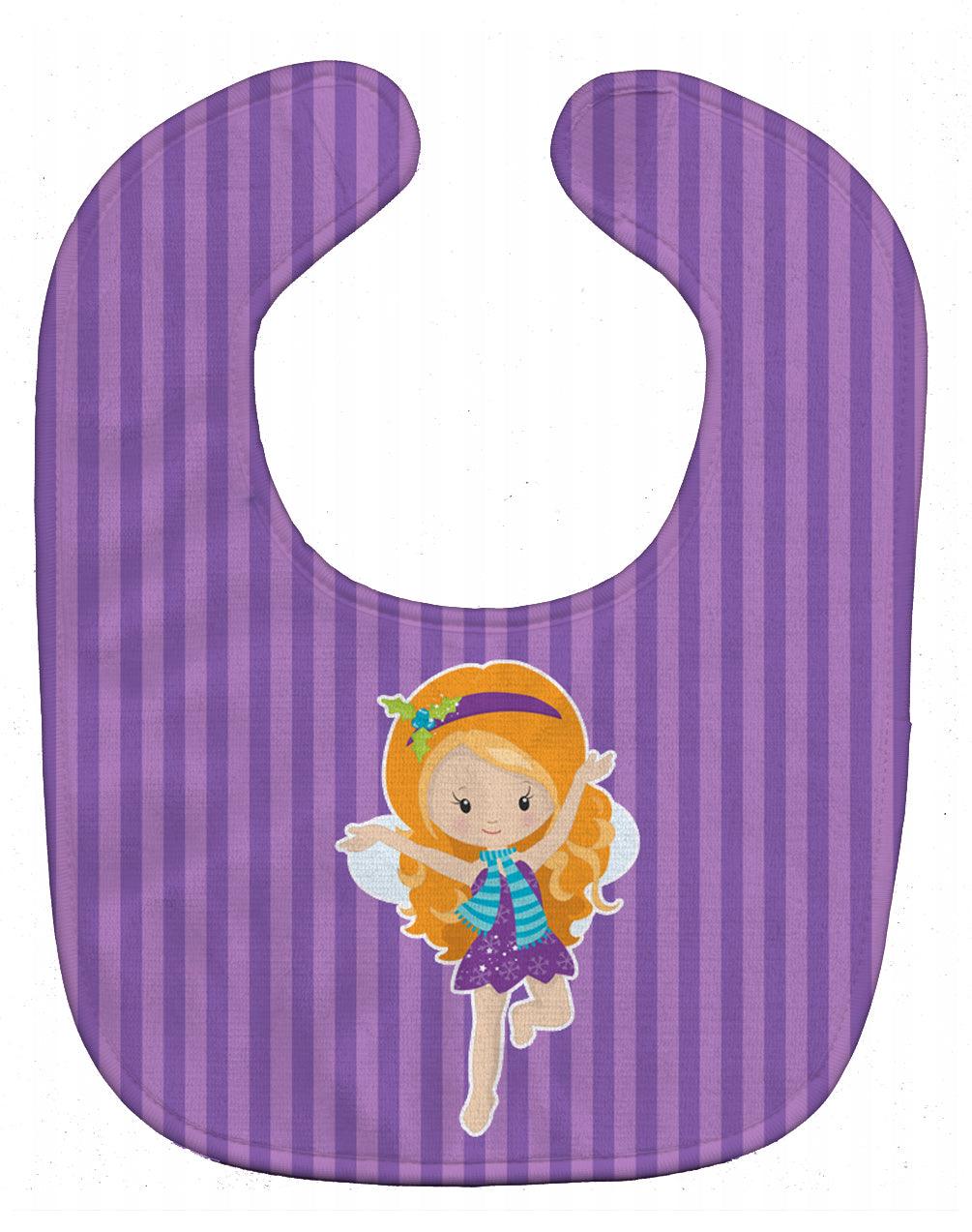 Ginger Haired Fairy #2 Baby Bib Easy-Clean Baby Bib Baby Feeding Accessory Baby Mealtime Essential, 10 x 13, Multicolor