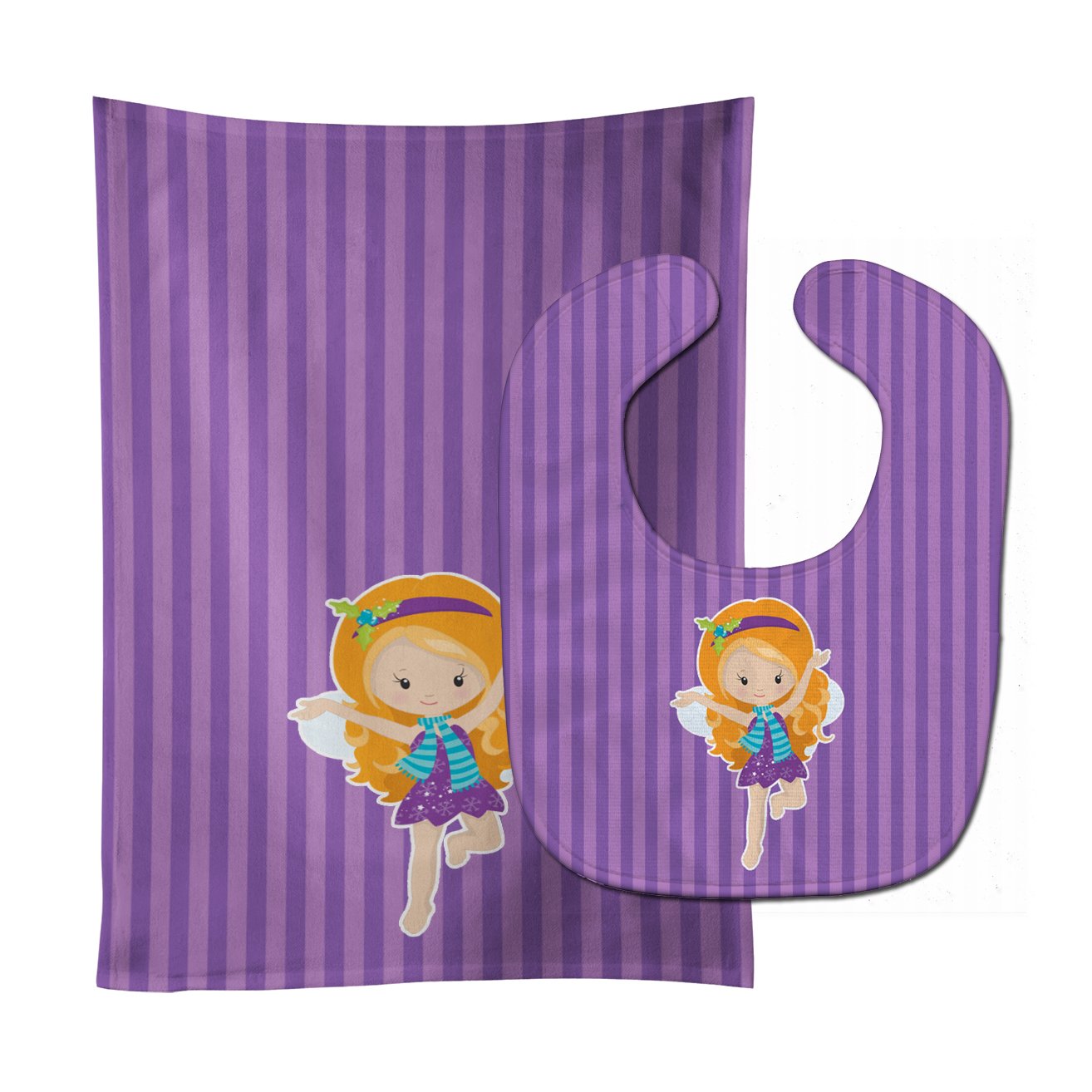 Ginger Haired Fairy #2 Baby Bib & Burp Cloth Easy-Clean Baby Bib Baby Feeding Accessory Baby Mealtime Essential