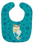 Blonde Haired Christmas Fairy Baby Bib Easy-Clean Baby Bib Baby Feeding Accessory Baby Mealtime Essential, 10 x 13, Multicolor