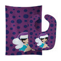 Black Haired Christmas Fairy Baby Bib & Burp Cloth Easy-Clean Baby Bib Baby Feeding Accessory Baby Mealtime Essential