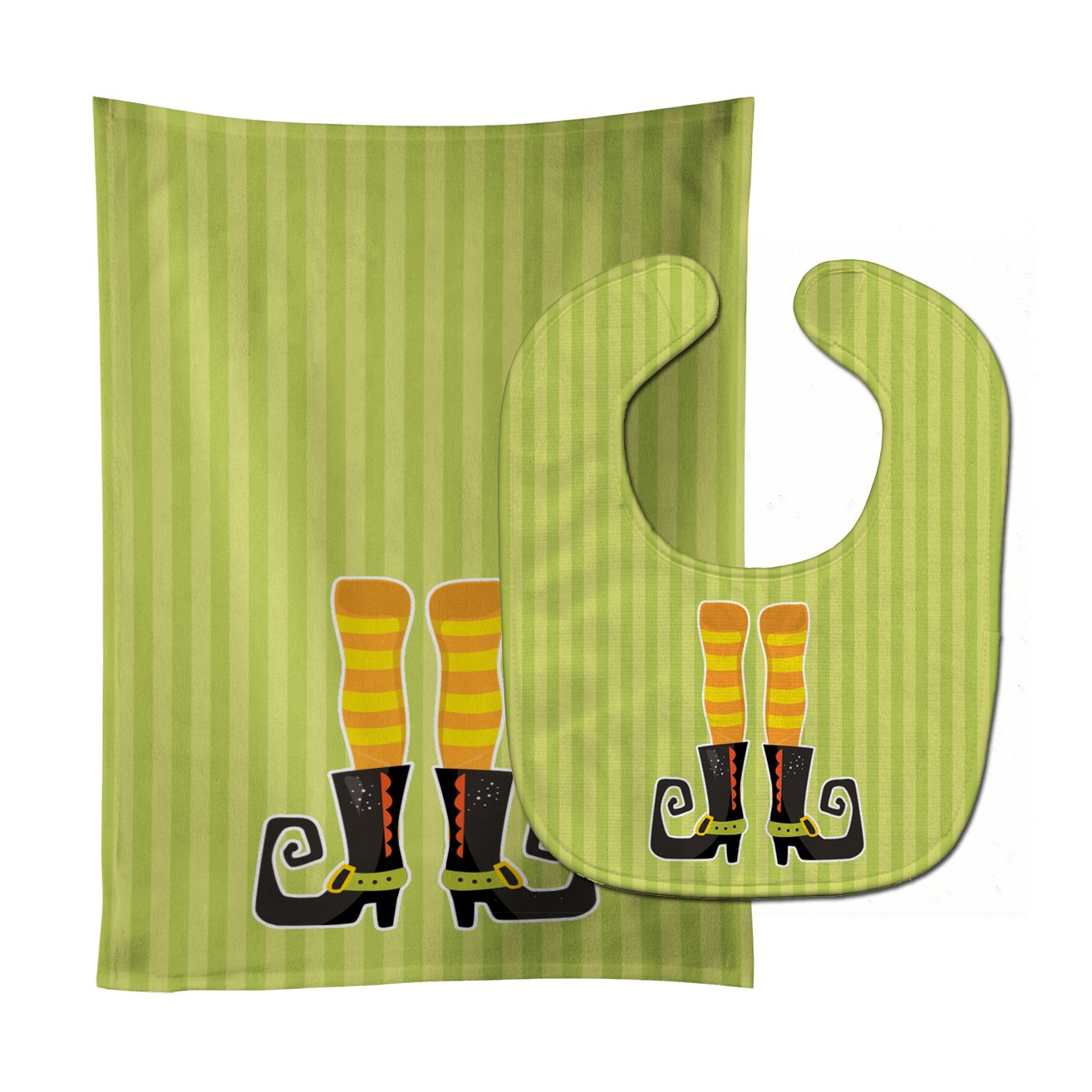 Halloween Witch's Feet #4 Baby Bib & Burp Cloth Easy-Clean Baby Bib Baby Feeding Accessory Baby Mealtime Essential