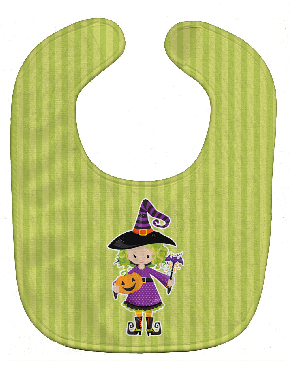 Halloween Witch #2 Baby Bib Easy-Clean Baby Bib Baby Feeding Accessory Baby Mealtime Essential, 10 x 13, Multicolor