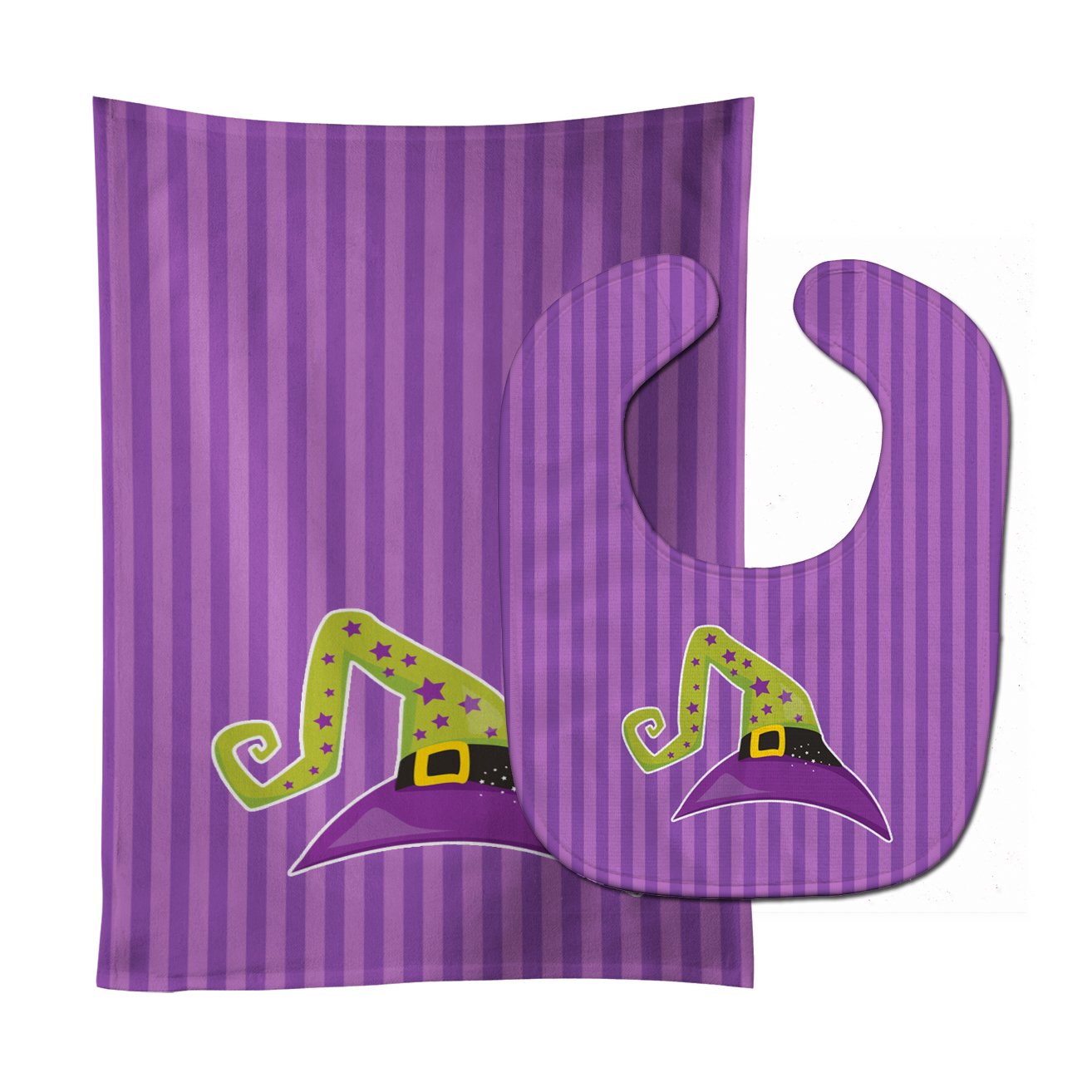 Halloween Witch's Hat #1 Baby Bib & Burp Cloth Easy-Clean Baby Bib Baby Feeding Accessory Baby Mealtime Essential
