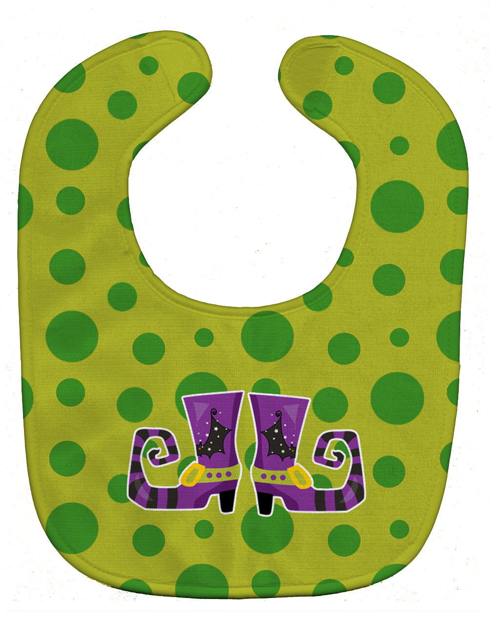 Halloween Witch's Shoes Baby Bib Easy-Clean Baby Bib Baby Feeding Accessory Baby Mealtime Essential, 10 x 13, Multicolor