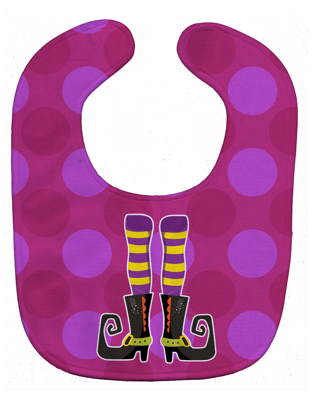 Halloween Witch's Legs Baby Bib Easy-Clean Baby Bib Baby Feeding Accessory Baby Mealtime Essential, 10 x 13, Multicolor