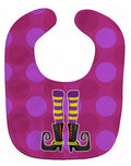Halloween Witch's Legs Baby Bib Easy-Clean Baby Bib Baby Feeding Accessory Baby Mealtime Essential, 10 x 13, Multicolor