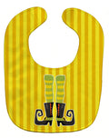 Halloween Witch's Legs #2 Baby Bib Easy-Clean Baby Bib Baby Feeding Accessory Baby Mealtime Essential, 10 x 13, Multicolor