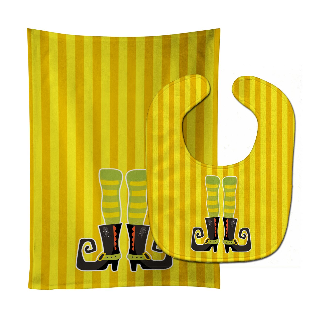 Halloween Witch's Legs #2 Baby Bib & Burp Cloth Easy-Clean Baby Bib Baby Feeding Accessory Baby Mealtime Essential