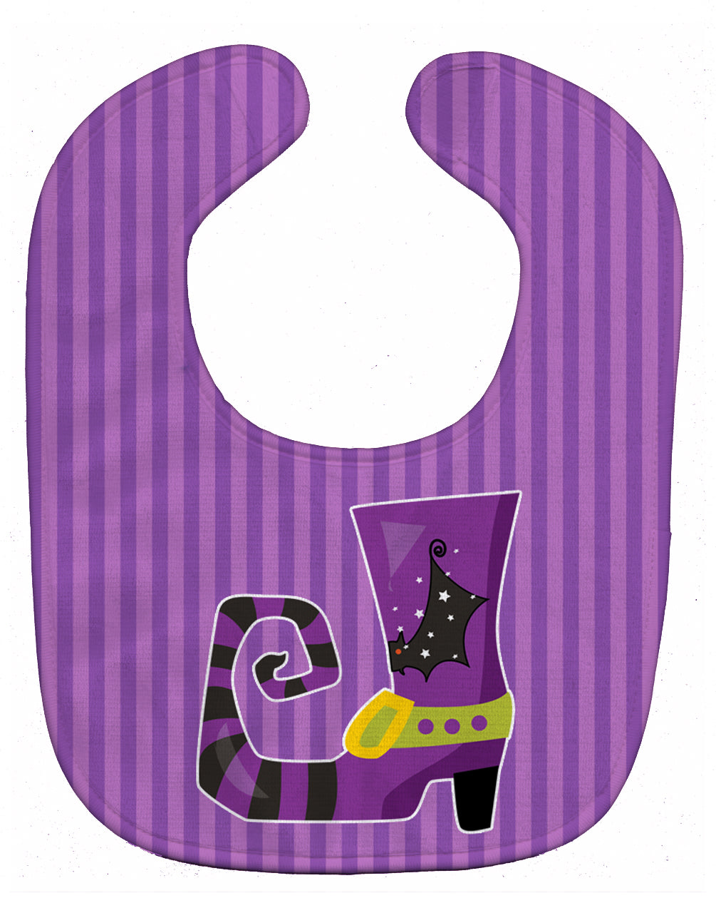 Halloween Witch's Shoe Baby Bib Easy-Clean Baby Bib Baby Feeding Accessory Baby Mealtime Essential, 10 x 13, Multicolor