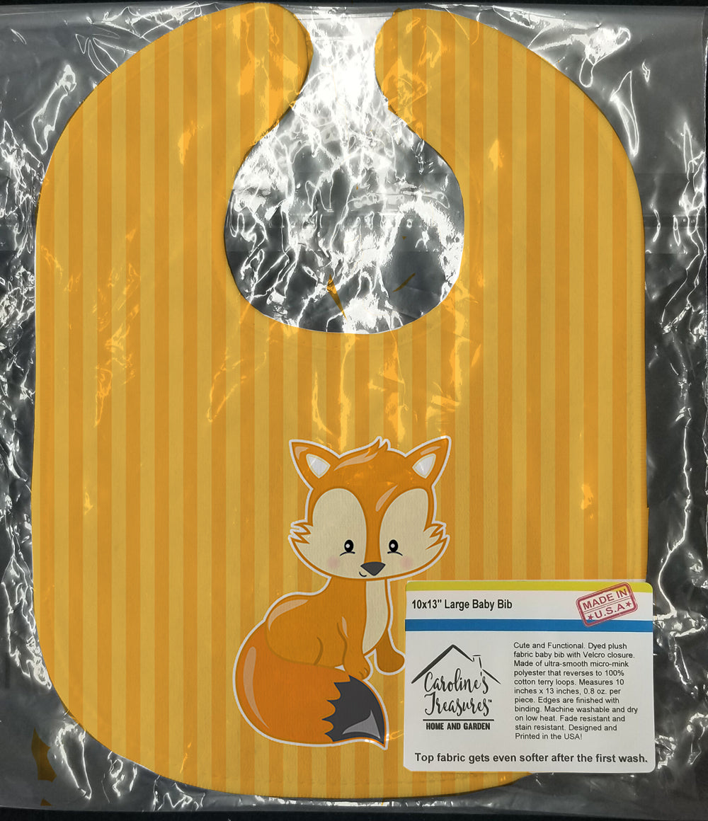 Fox Baby Bib Easy-Clean Baby Bib Baby Feeding Accessory Baby Mealtime Essential, 10 x 13, Multicolor