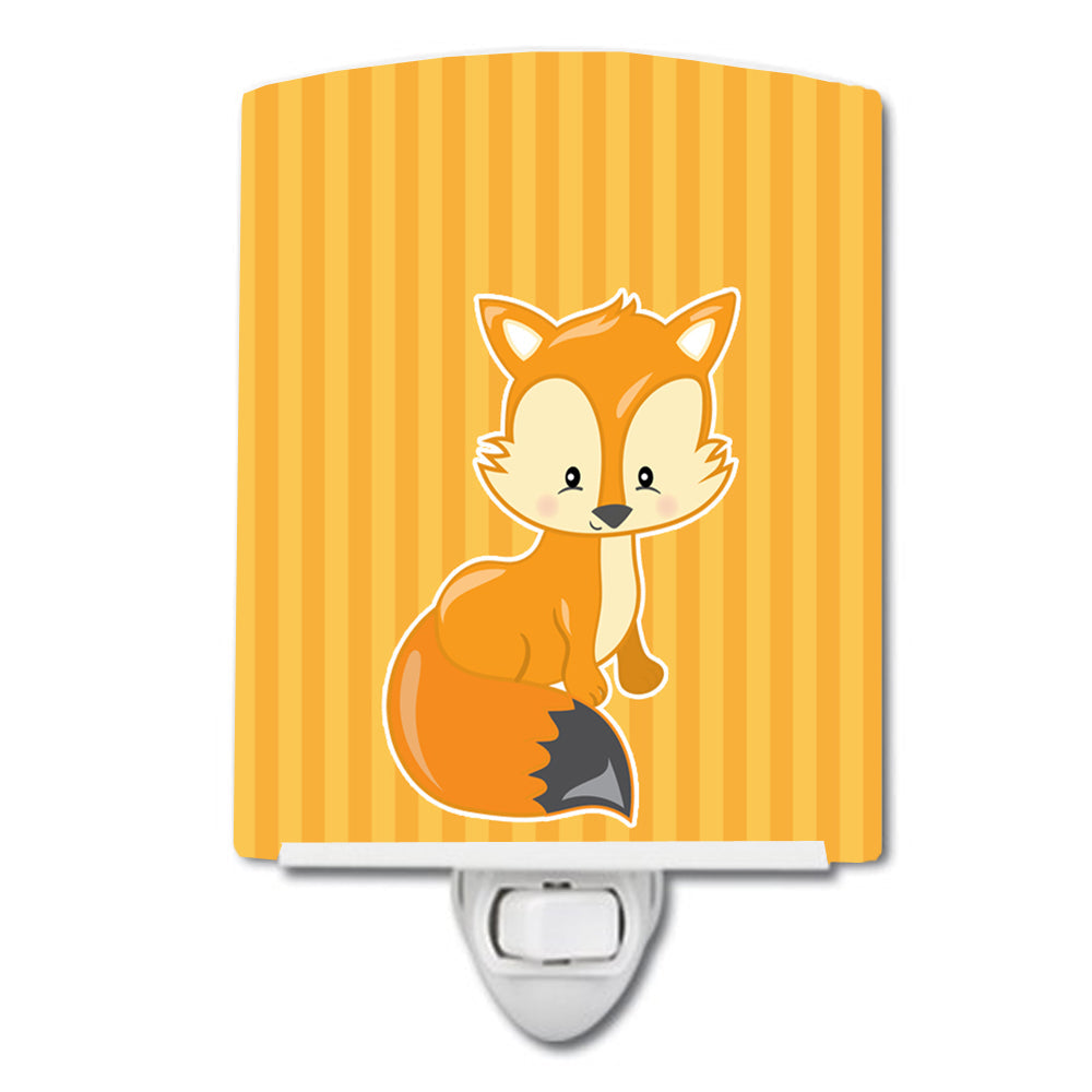 Fox Ceramic Night Light Compact, UL-Certified, Ideal for Bedroom, Bathroom, Nursery, Hallway, Kitchen, 6x4x3, Multicolor