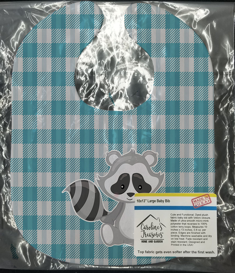 Raccoon Baby Bib Easy-Clean Baby Bib Baby Feeding Accessory Baby Mealtime Essential, 10 x 13, Multicolor
