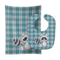 Raccoon Baby Bib & Burp Cloth Easy-Clean Baby Bib Baby Feeding Accessory Baby Mealtime Essential