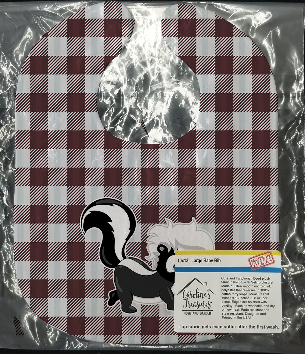 Skunk Baby Bib Easy-Clean Baby Bib Baby Feeding Accessory Baby Mealtime Essential, 10 x 13, Multicolor