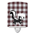 Skunk Ceramic Night Light Compact, UL-Certified, Ideal for Bedroom, Bathroom, Nursery, Hallway, Kitchen, 6x4x3, Multicolor