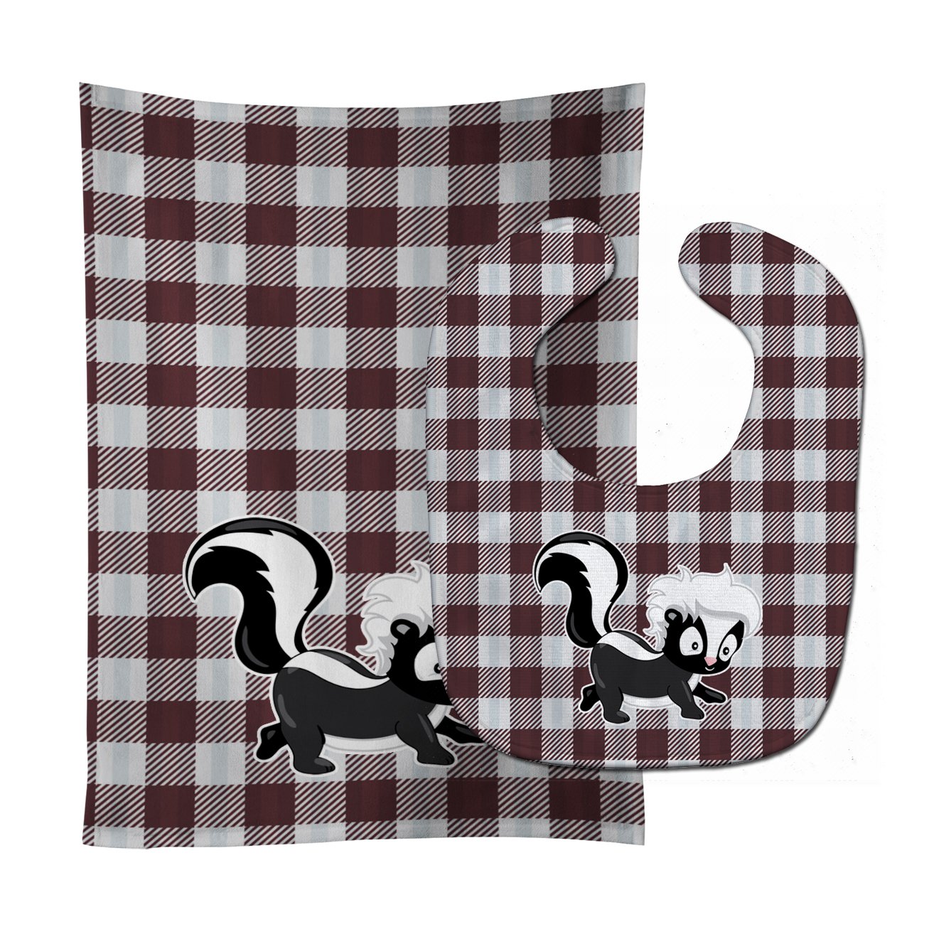 Skunk Baby Bib & Burp Cloth Easy-Clean Baby Bib Baby Feeding Accessory Baby Mealtime Essential