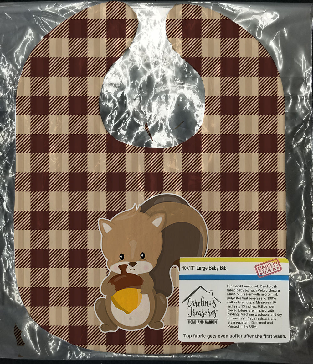 Squirrel Baby Bib Easy-Clean Baby Bib Baby Feeding Accessory Baby Mealtime Essential, 10 x 13, Multicolor