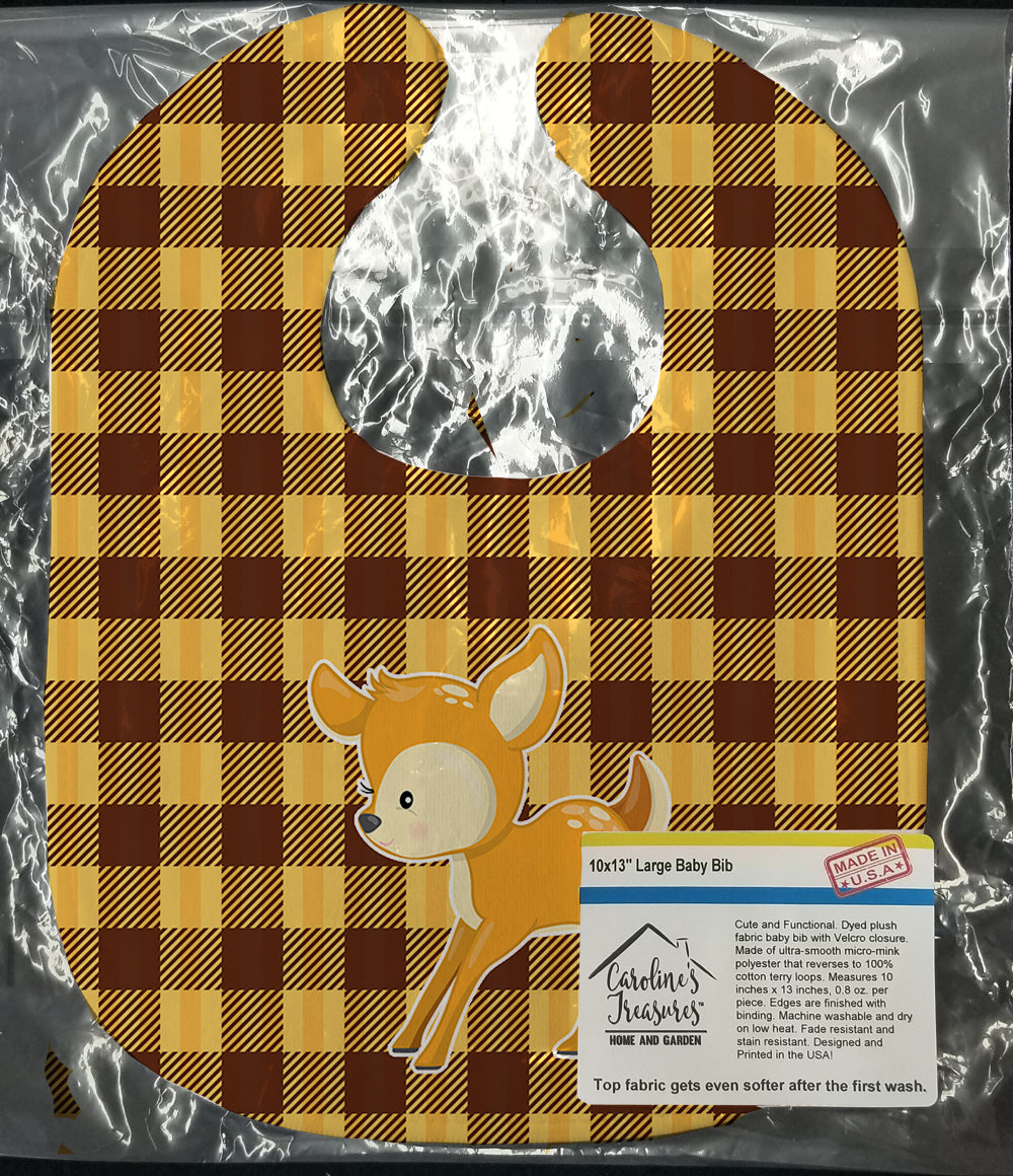 Deer #3 Baby Bib Easy-Clean Baby Bib Baby Feeding Accessory Baby Mealtime Essential, 10 x 13, Multicolor