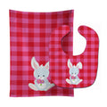 Bunny Rabbit #2 Baby Bib & Burp Cloth Easy-Clean Baby Bib Baby Feeding Accessory Baby Mealtime Essential