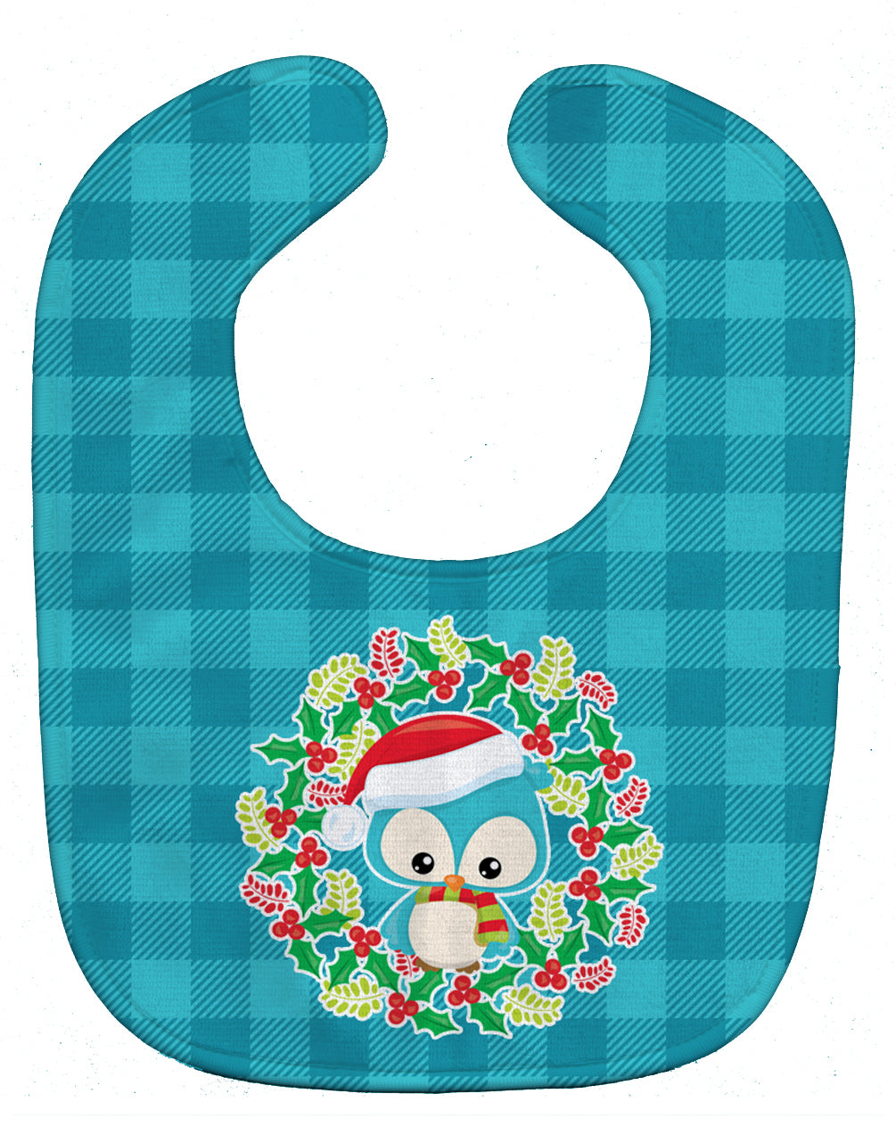 Christmas Owl Baby Bib Easy-Clean Baby Bib Baby Feeding Accessory Baby Mealtime Essential, 10 x 13, Multicolor