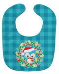 Christmas Owl Baby Bib Easy-Clean Baby Bib Baby Feeding Accessory Baby Mealtime Essential, 10 x 13, Multicolor