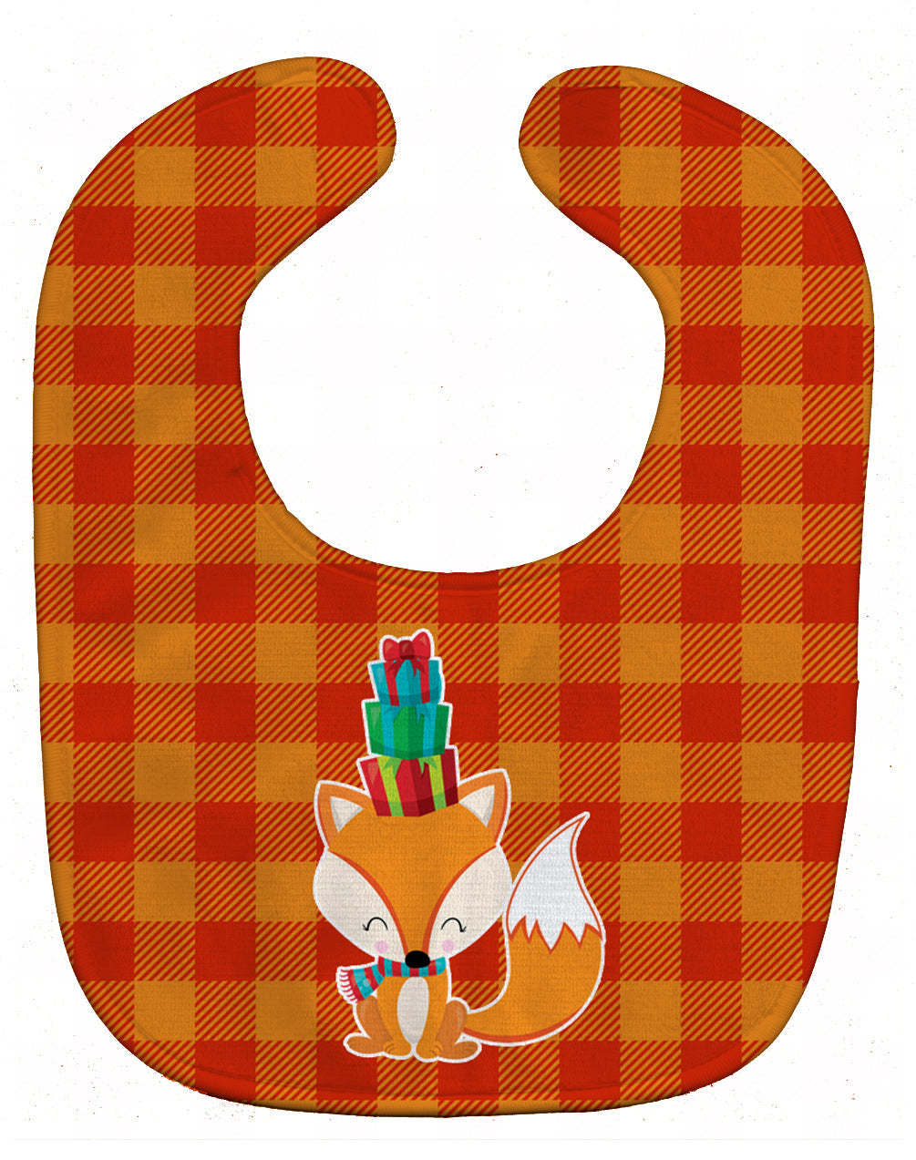 Christmas Fox Baby Bib Easy-Clean Baby Bib Baby Feeding Accessory Baby Mealtime Essential, 10 x 13, Multicolor