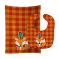 Christmas Fox Baby Bib & Burp Cloth Easy-Clean Baby Bib Baby Feeding Accessory Baby Mealtime Essential