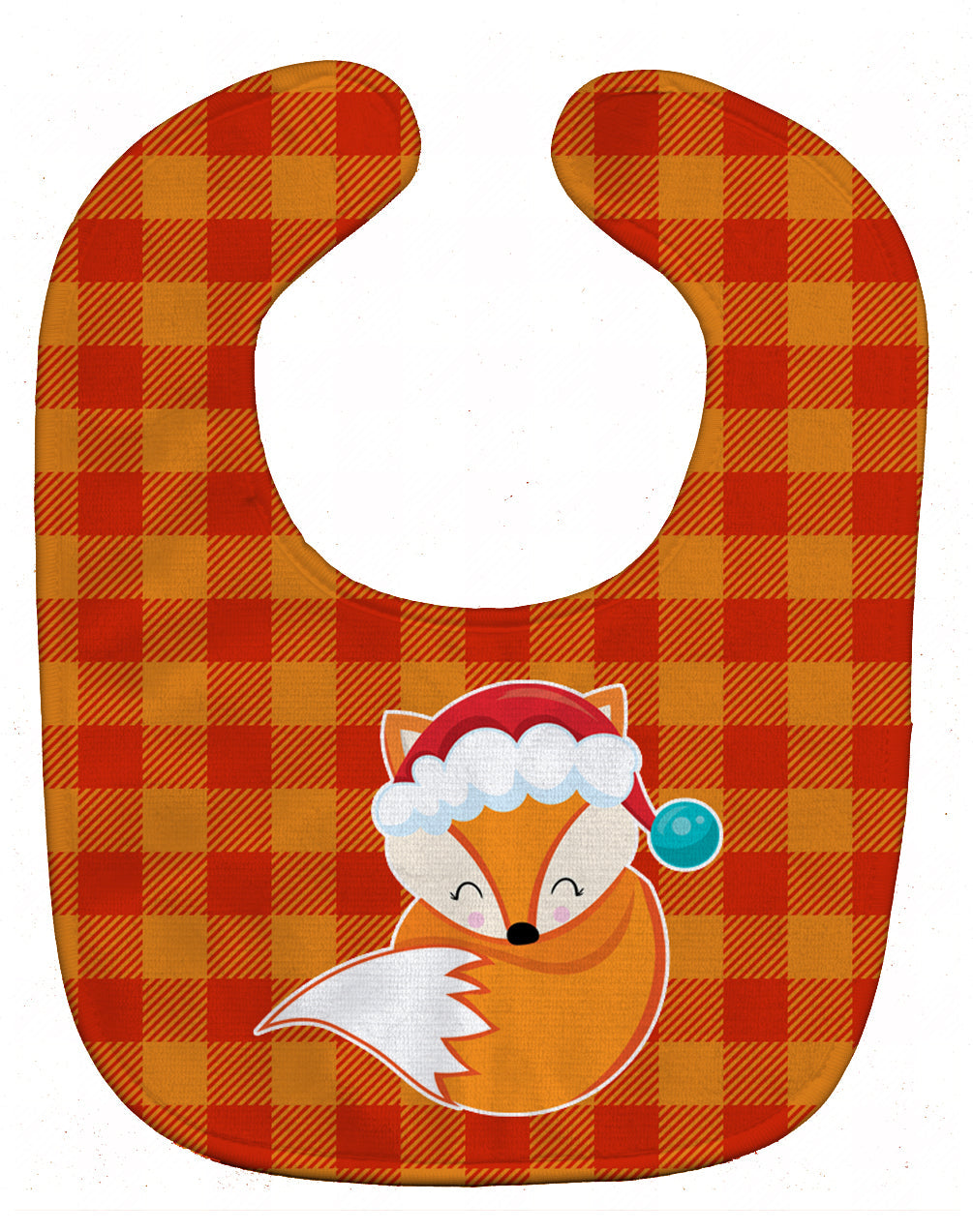 Christmas Fox #3 Baby Bib Easy-Clean Baby Bib Baby Feeding Accessory Baby Mealtime Essential, 10 x 13, Multicolor