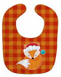 Christmas Fox #3 Baby Bib Easy-Clean Baby Bib Baby Feeding Accessory Baby Mealtime Essential, 10 x 13, Multicolor