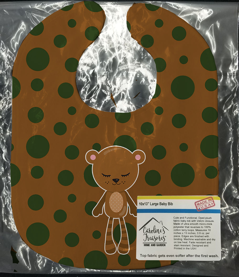 Bear #3 Baby Bib Easy-Clean Baby Bib Baby Feeding Accessory Baby Mealtime Essential, 10 x 13, Multicolor