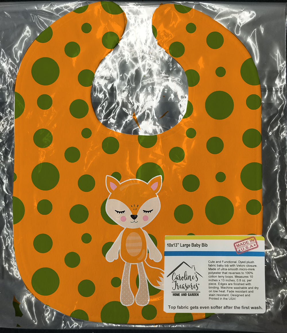 Fox #2 Baby Bib Easy-Clean Baby Bib Baby Feeding Accessory Baby Mealtime Essential, 10 x 13, Multicolor
